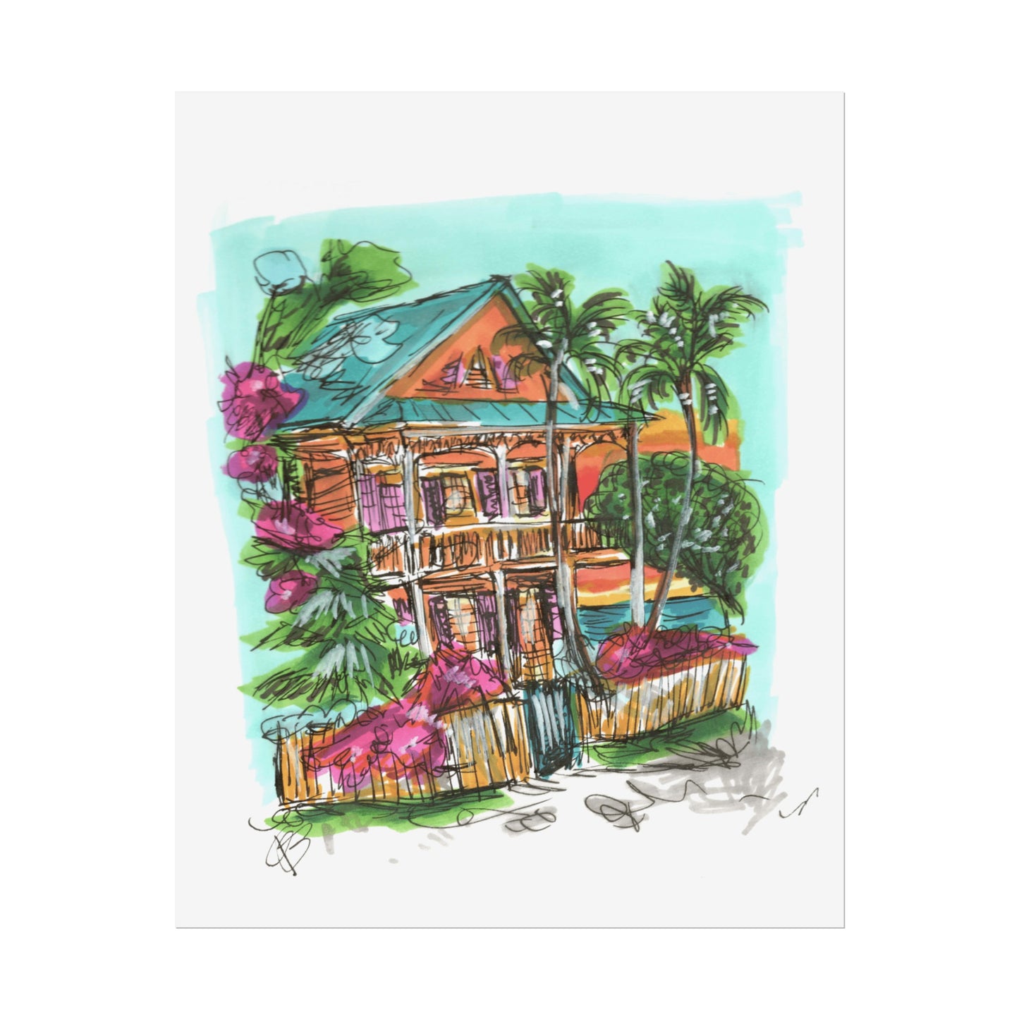 beach house print