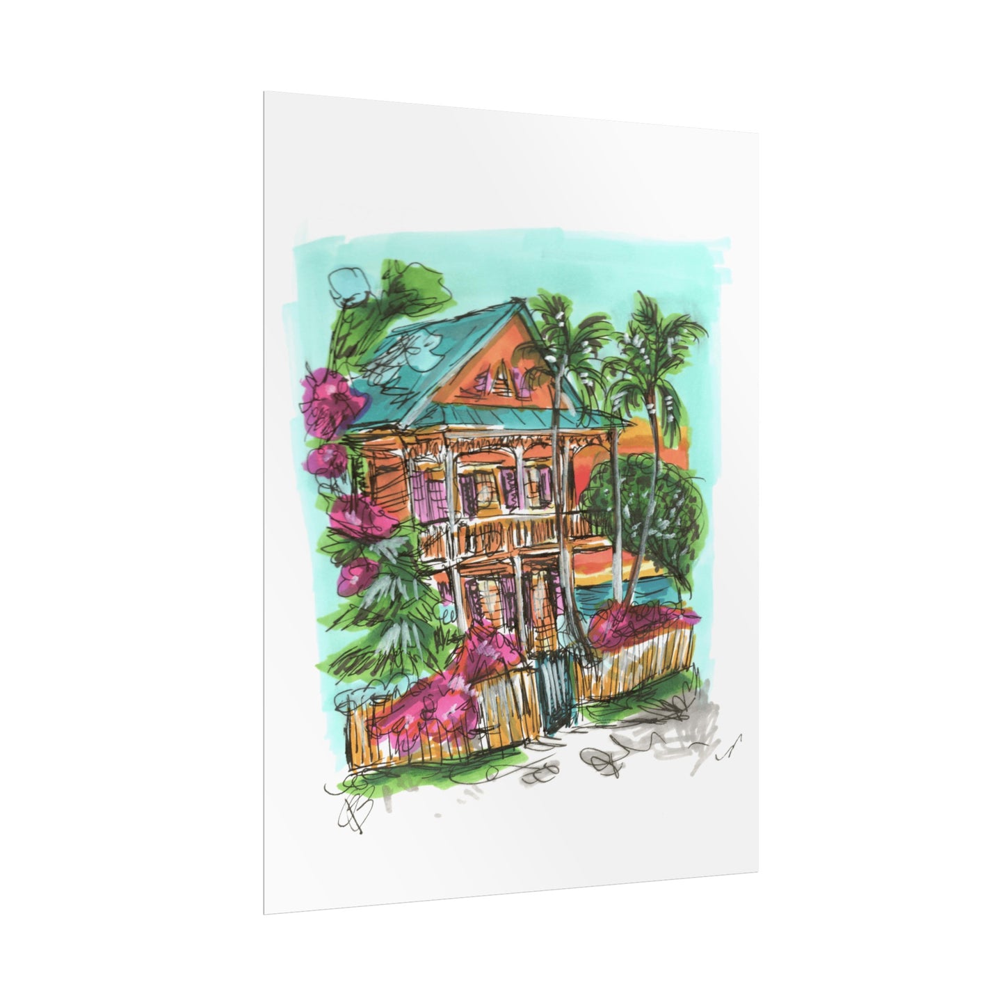 beach house print