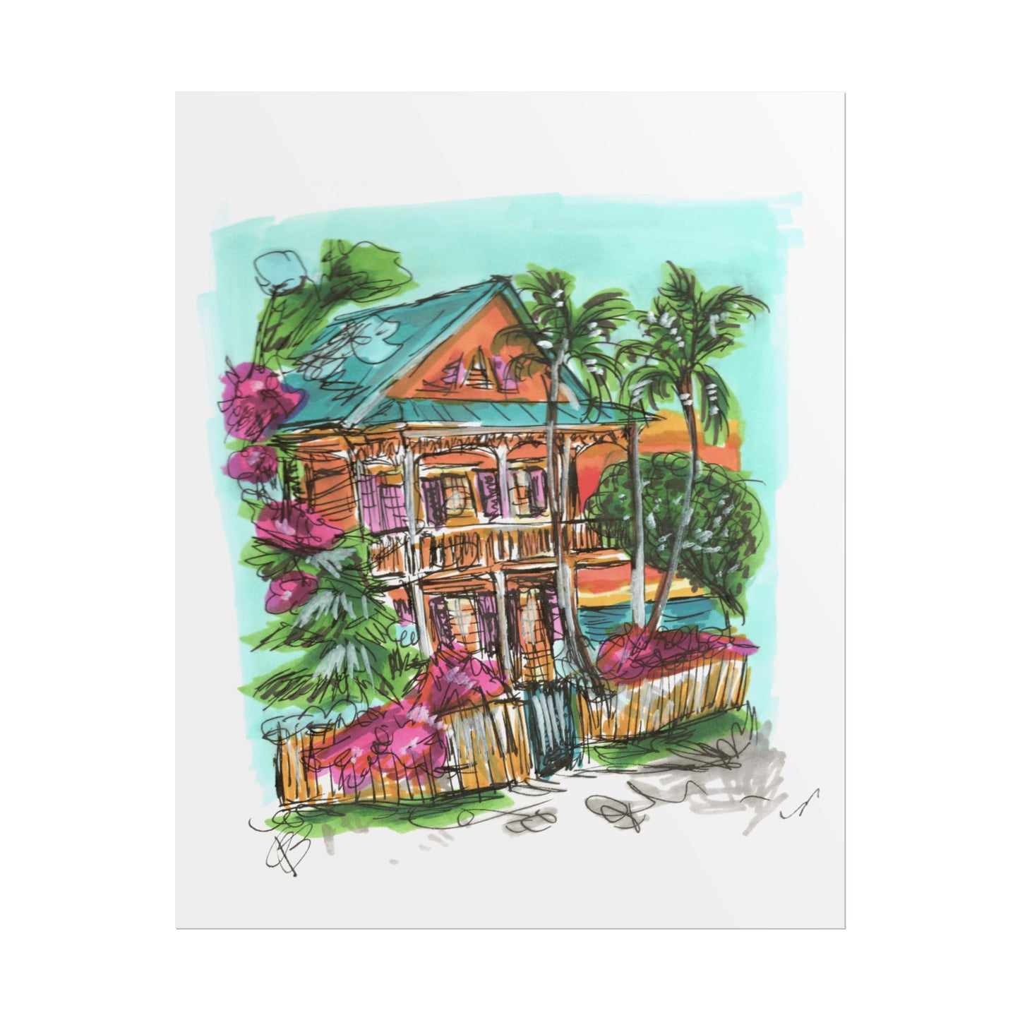 beach house print