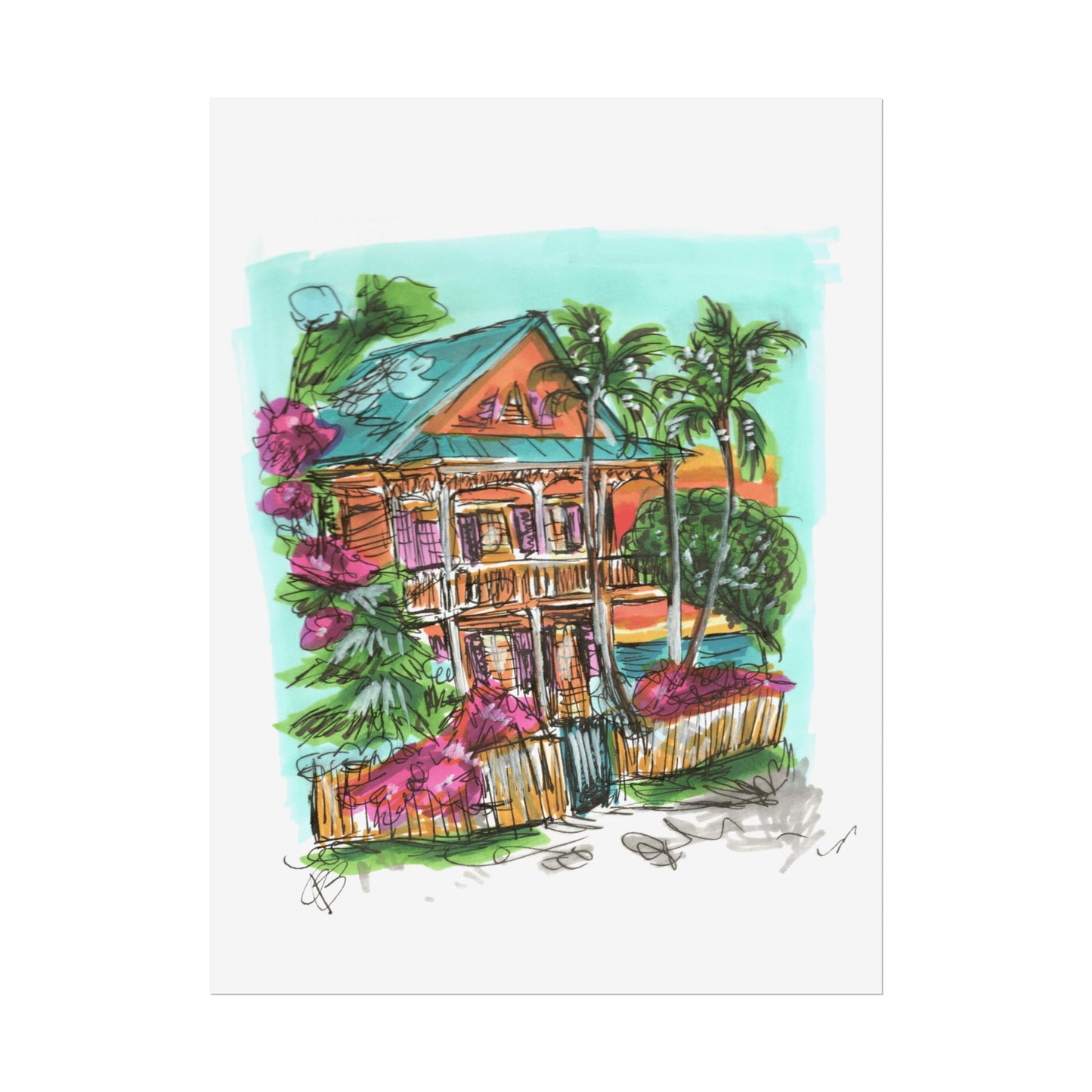 beach house print
