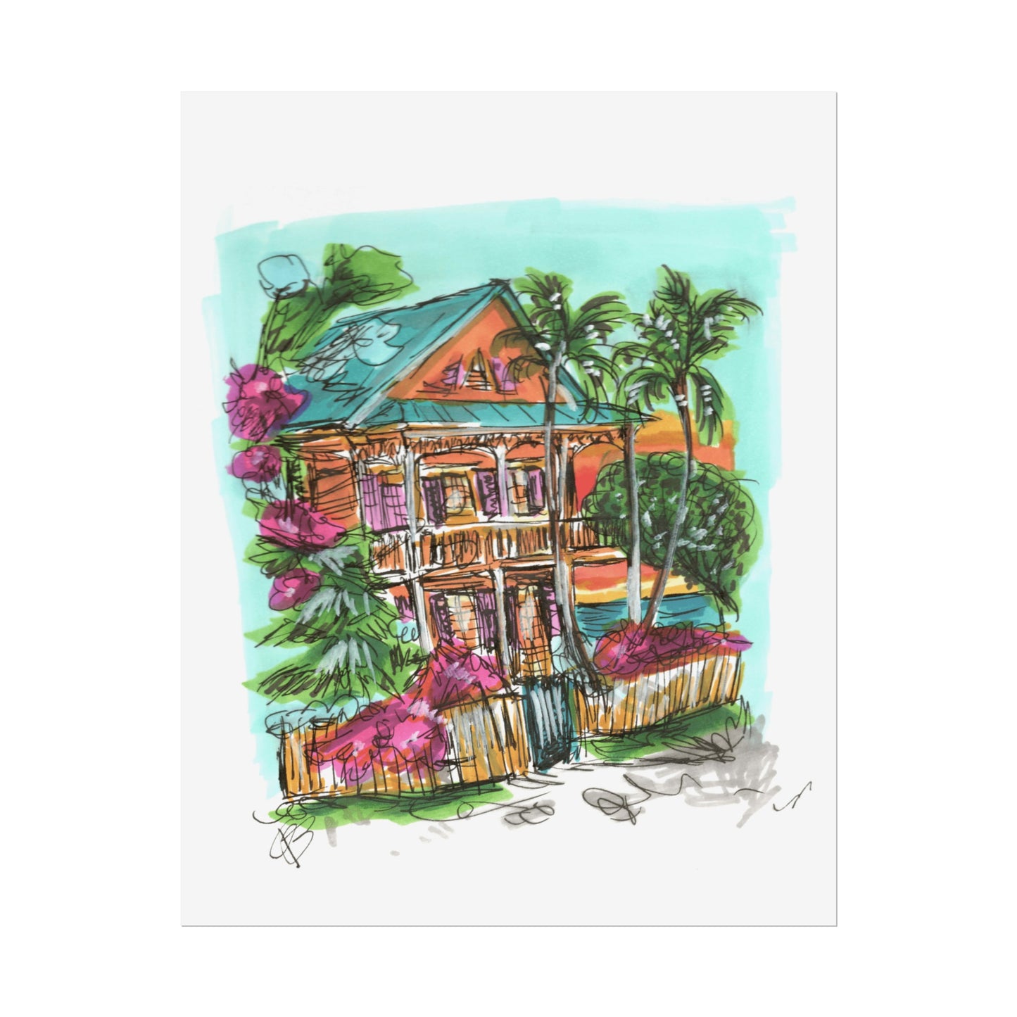 beach house print